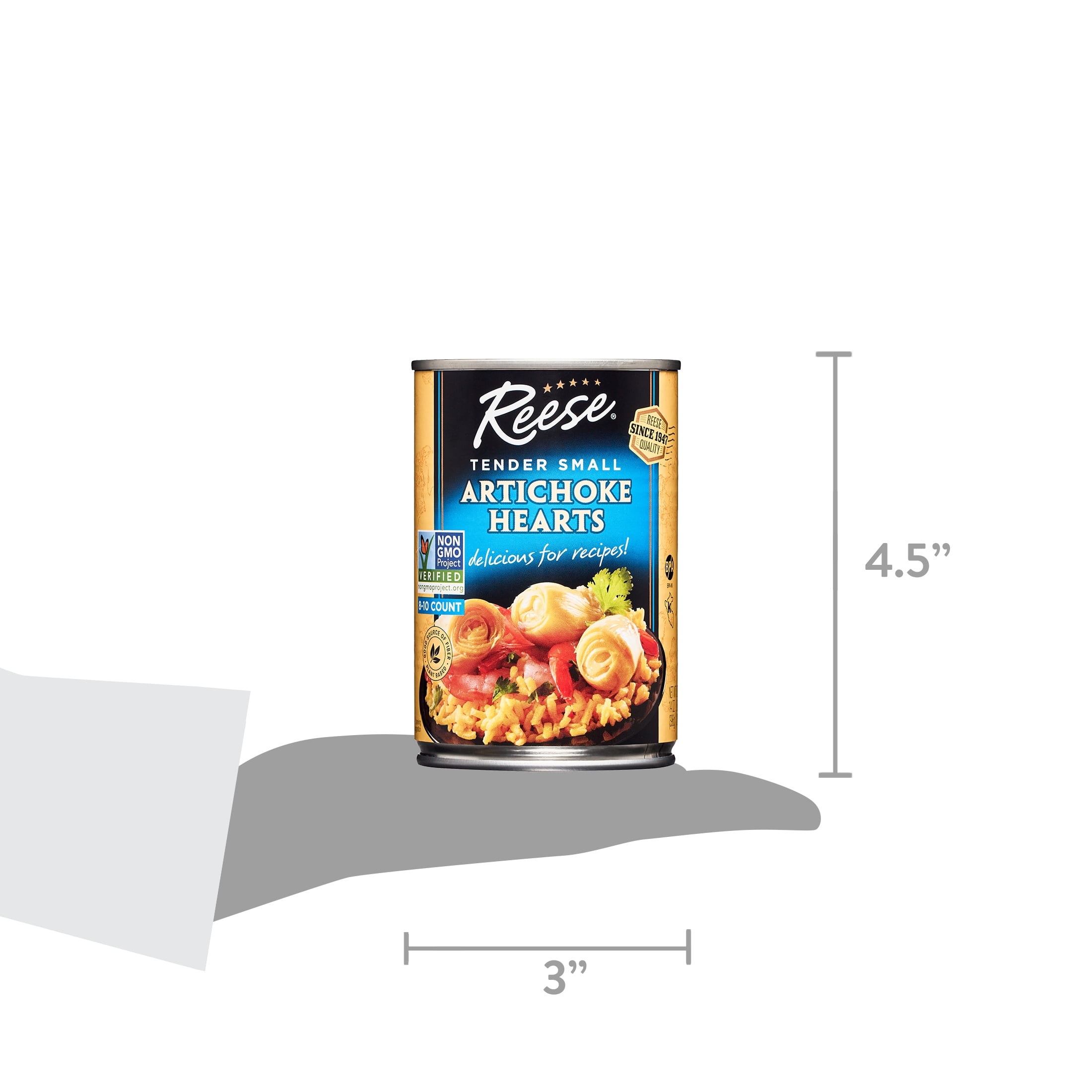 (4 pack) Reese Tender Small Artichoke Hearts, 14 oz