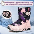 thumbnail image 2 of Kids Snow Boots Boys Girls Warm Fur Lined Non-Slip Waterproof Outdoor Winter Boots Cold Weather Shoes, 2 of 6