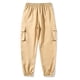 thumbnail image 5 of Pantalones largos estilo cargo para hombre, informales, holgados, con bolsillos y cordón, para ejercicio al aire libre, de poliéster., 5 of 8