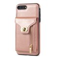 thumbnail image 5 of Feishell for iPhone 8 Plus/7 Plus Crossbody Zipper Wallet Phone Case,Premium PU Leather Kickstand Metal Buckle Credit Card Slots Shockproof Purse Phone Case with Detachable Shoulder Strap,Rosegold, 5 of 13