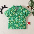 thumbnail image 2 of Akiihool Shirts for Boys Toddler Boys Girls Short Sleeve St. Patric.k's Day Floral Printed Kids Tops T Shirt with Pocket(Green,3-4 Years), 2 of 7