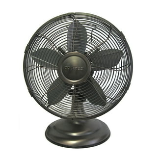 箱付き Hunter レトロ扇風機 model #90400 HUNTER 90400 12 Retro Personal Table Fan with Brushed Nickel