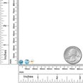 thumbnail image 6 of Gem Stone King 2.00 Ct Round 6mm Swiss Blue Topaz 14K Yellow Gold Stud Earrings for Women Men, 6 of 6