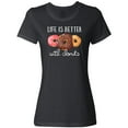 thumbnail image 3 of Inktastic Life is Better with Donuts Women's T-Shirt, 3 of 5