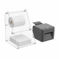 thumbnail image 4 of 2 Tier Acrylic Label Holder, Thermal Printer Label Roll Holder, External Label Paper Stand, Fits Roll/Fan-Fold Labels for Barcode/Electronic/Express, 4 of 9