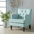 thumbnail image 2 of Medford Fabric Club Chair, Light Blue, 2 of 8
