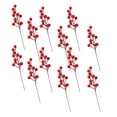 thumbnail image 1 of 12Pcs Red Berry Branches Christmas Fruit Simulation Plant Decor Foam Plastic Artificial Bunches 20Cm Fake Plants, 1 of 14