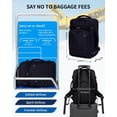 thumbnail image 4 of Black Laptop Backpack for Men Travel Carry on Backpacks Fit 15.6" Computer, Anti Theft Casual Daypack School College Business, Flight Approved Bag with 16 Pockets, 25L, 4 of 10