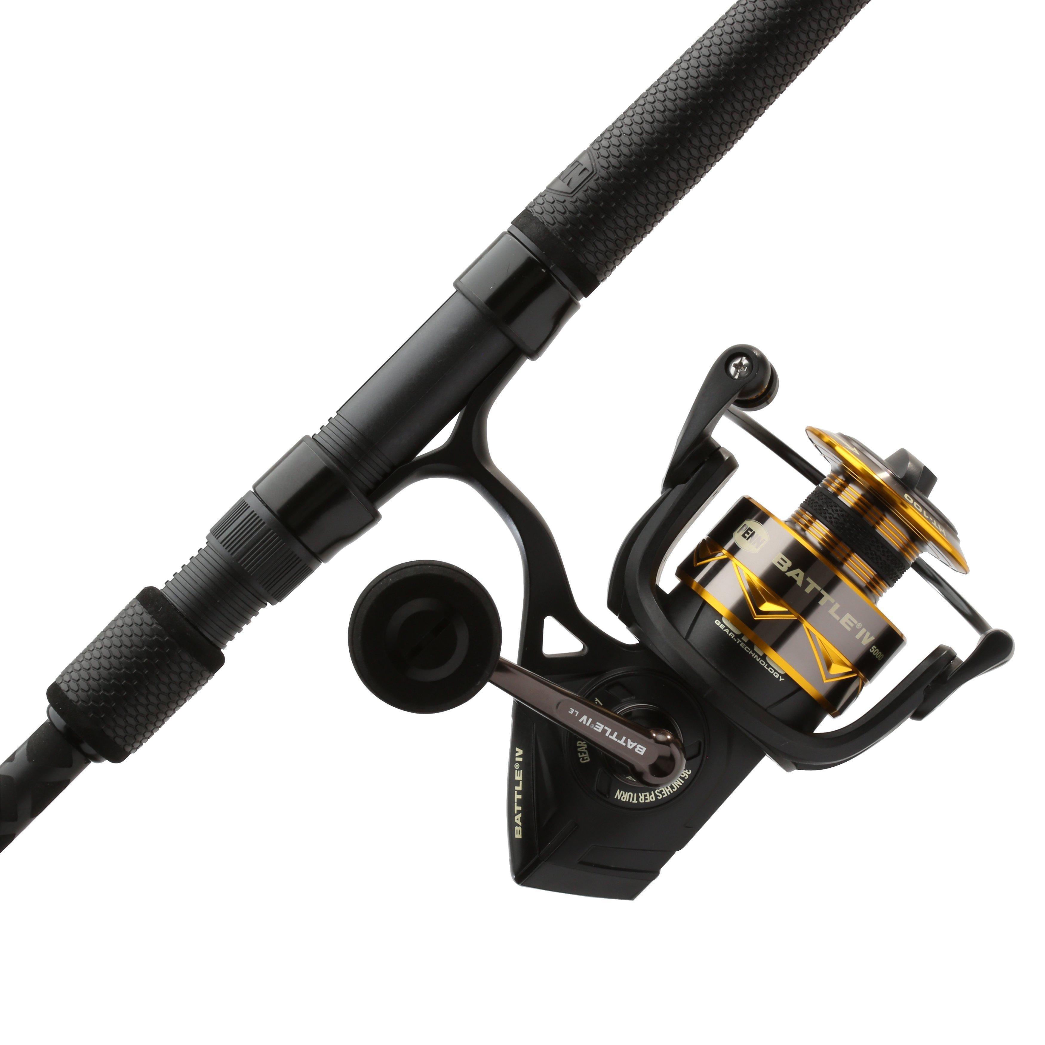 PENN Battle IV LE Spinning Fishing Combo, 8' Medium Heavy Rod, 5000 Size Reel