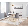 thumbnail image 6 of LumiSource Gold Steel, Grey Velvet Pebble Chair - Set of 2, 6 of 12