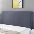 thumbnail image 1 of Xiao Hua Funda protectora suave a prueba de polvo para decoración de dormitorio, tela de felpa elástica, funda protectora para cabecera con todo incluido, 1,2 m de largo (gris oscuro), 1 of 5