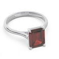 thumbnail image 3 of 2.50 T.C.W Emerald Cut Garnet Gemstone Classic Wedding Ring for Women Solid 14K White Gold Size 5.5 by Diamond-Capitals, 3 of 8