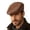 Coffee, variant on Retro PU Leather Forward Cap Autumn‑Winter Beret Cap Multi Solid Color ladder Style Street‑wear Driving Daily Headwear