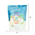 Method Smarty Dish Plus Detergent Tabs, Fragrance Free, 45 Tabs/Pack, 6