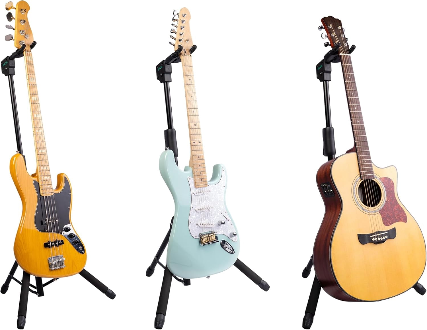 Guitar Stand - Heavy Duty Auto-Lock, Adjustable for Acoustic/Electric Guitars & Bass, 33lbs Capacity, 360° Non-Slip Base | Portable for Stage/Travel/Studio