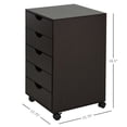 thumbnail image 2 of SSyao 5 Drawer Storage Organizer Office Cabinet w/ Nordic Minimal Style,Brown, 2 of 12