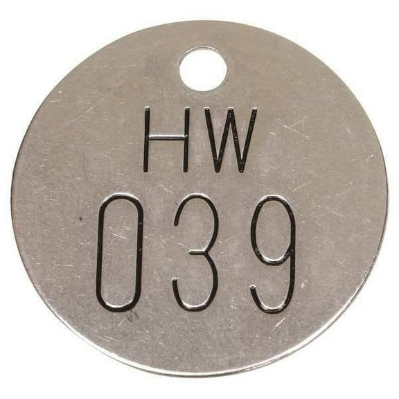 Manufacturer Varies Numbered Tag, Silver, 25 PK 2YB63