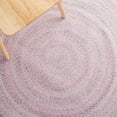 thumbnail image 6 of SAFAVIEH Braided Lyla Solid Polyester Reversible Area Rug, Pink/Gray, 6' x 6' Round, 6 of 11