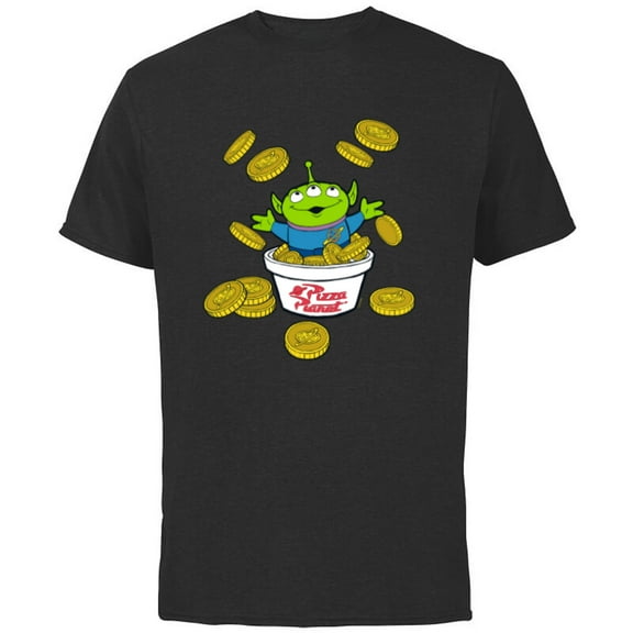 Disney and Pixar’s Toy Story Alien Pizza Planet Tokens - Short Sleeve Cotton T-Shirt for Adults - Customized-Athletic Heather