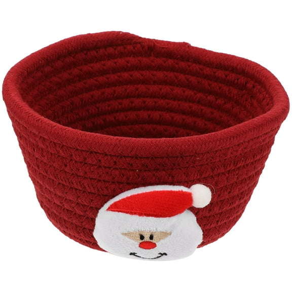 GETAJGHSD Round Red Cotton Thread Storage Basket for Women 1Pack for Holiday Party
