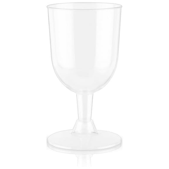 ACDANC Disposable Plastic Wine Glasses,Stemmed Clear Plastic Cups for Outdoors,Parties,Weddings,Picnics,Events,and Celebrations,6 Oz Set of 8