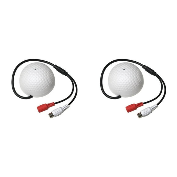 2X Monitoreo de Audio MIC Micrófono de Captación de Sonido para Vigilancia CCTV Cámara IP de Seguridad Preamplificador Incorporado Voz Con Cable