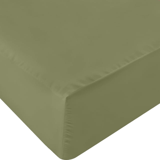 Sábana bajera Utopia Bedding Queen de microfibra color oliva