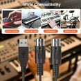 MIDI to USB Cable(6.6FT), USB to MIDI Cable Converter 2 in 1 PC to