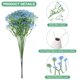thumbnail image 2 of Uxcell 18-Pack Aliento de bebé artificial, ramos de gypsophila de plástico falsos para decoración del hogar/boda [Azul], 2 of 6