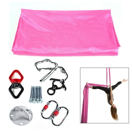 DENEST Aerial Silk Yoga Swing Hammock 3 Yard Trapeze Antigravity Pilates Kit 2.8m×2.8m