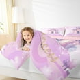 thumbnail image 4 of Feelyou Dreamy Castle Purple Bedding Comforter Set, Magic Princess Fairy Twin Comforter Sets, Teens Kids Girls Women Reversible Bedding Set, Microfiber Bedroom Decor, 2 Pieces, 4 of 8