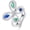Style4, variant on Evil Eye/Moon/Butterfly/Crown Rings 925 Sterling Silver with Colored Gemstone Jewelry Gifts for Women Her