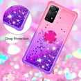 thumbnail image 5 of Phone Case for Xiaomi Redmi Note 11 Pro 5G/4G, Shiny Bling Quicksand Effect TPU Bumper Case with Four Corners Protection Cover for Redmi Note 11 Pro 5G/4G, Pink Purple, 5 of 7