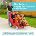 thumbnail image 6 of Foundations Gaggle Parade 4-Seat Buggy Stroller, Durable Quad Daycare Stroller with Safety Harness, Red, 6 of 8