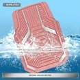 thumbnail image 6 of Heavy Duty Pink Rubber Floor Mats, Silver Aluminum Film Car Mats Set, Front and Rear Car Mats with Anti-Slip Backing, All Weather Protection, Trim-to-Fit for Automotive SUV, Sedan, Van, 6 of 16
