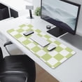 thumbnail image 2 of Adorable Pastel Checkered, Anti-Slip Mouse Pad – Cute Boho Styling – Ideal for Computer & Laptop Use – Adds Aesthetic Appeal to Any Home Office, Size 31.5x11.8in., 2 of 7