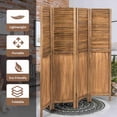 thumbnail image 4 of Costway 4 Panel Folding Privacy Room Divider Screen Home Furniture 5.6 Ft Tall Brown, 4 of 10