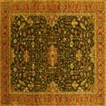 thumbnail image 1 of Ahgly Company Indoor Square Oriental Yellow Traditional Area Rugs, 8' Square, 1 of 4