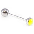 thumbnail image 2 of Tongue Barbell with UV Glow Synthetic Opal Design, Tongue ring, 2 of 2
