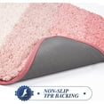 thumbnail image 5 of Walensee Bathroom Rug Non Slip Bath Mat for Bathroom (16 x 24, Ombre Pink), 5 of 9