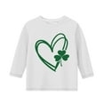 thumbnail image 4 of AherBiu Kid Girls Clothes 3/4 Sleeve Tops St. Patrick's Print Crewneck Summer Casual Basic Top Tees Comfy Tshirts, 4 of 4