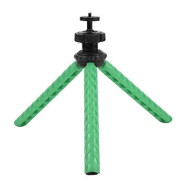 Mini Foldable Lightweight Phone Clip Octopus Tripod Slefie Stick for Phone Action Cameras (Green)