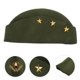 thumbnail image 5 of BRIGHTFUFU Sombrero de baile marinero, espectáculo de danza cuadrada, abanico de velero, azafata, barco, boina de trigo de tres estrellas de otoño, gorra militar (verde militar), 5 of 8