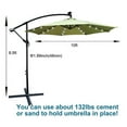 thumbnail image 4 of 10 ft Outdoor Patio Umbrella, Market Patio Umbrella, Solar Powered LED Lighted Sun Shade Market Waterproof 8 Ribs Umbrella with Crank and Cross Base, for Garden Deck Backyard Pool Shade, Lime Green, 4 of 7
