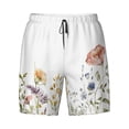 thumbnail image 4 of Lsque Mens Swim Trunks Watercolor Floral Pattern - Bathing Suit Compression Liner - Beach Swim Shorts Swimwear - (S-3XL) - Stretch Quick Dry -XX-Large, 4 of 9