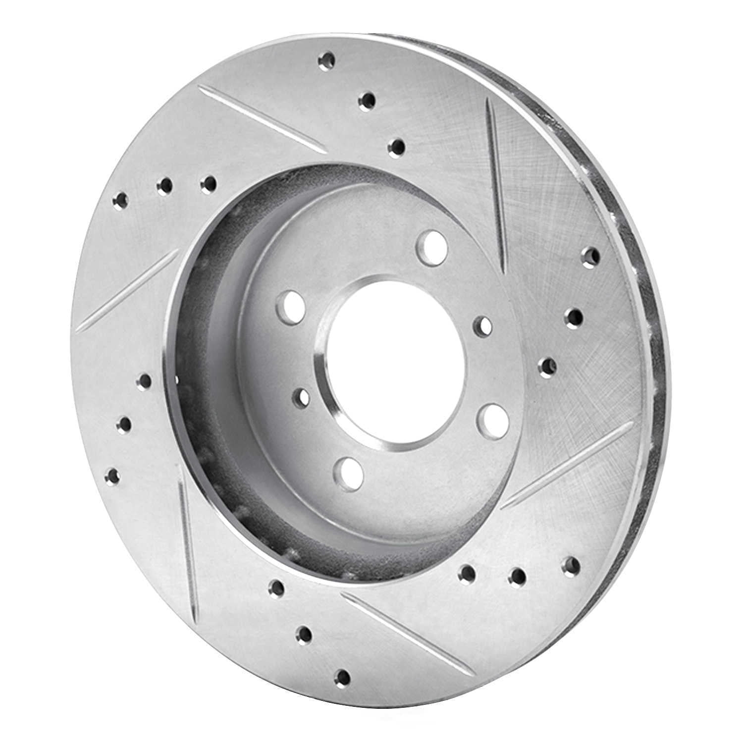 Dynamic Friction Company 631-72033L DFC Brake Rotor - Drilled And Slotted - Silver