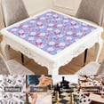 thumbnail image 6 of Blue Mahjong Mat for Table, 31.5*31.5in Anti Slip American Mahjong Table Cloth, Noise Reduction, Neoprene Mah jongg Mat with Carrying Bag & 3 Dices, Mahjong Accessories Gift for Board Tile Games Mats, 6 of 7