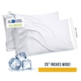 thumbnail image 5 of XL Cool Extra Large Oversize Special Cooling Pillowcases. 25 Inches Wide Fits The Biggest Pillows! Cooling Lyocell Fabric Stays Extra Cool and Dreamy Soft. 2-Pack Queen White, 5 of 6