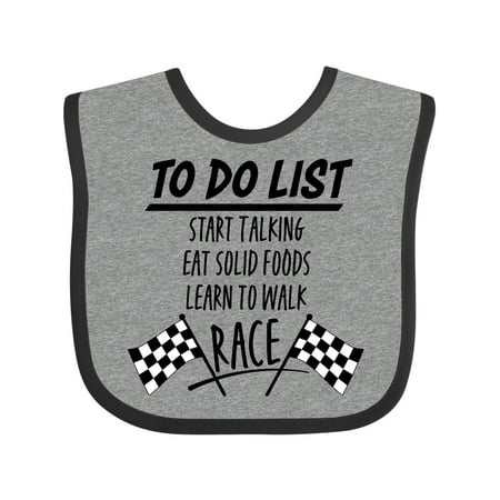 

Inktastic To Do List Funny Racing for Baby Boys or Girls Baby Bib