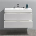 thumbnail image 3 of Fresca Fcb8342-I Valencia 40" Wall Mounted Single Basin Vanity Set - White, 3 of 3